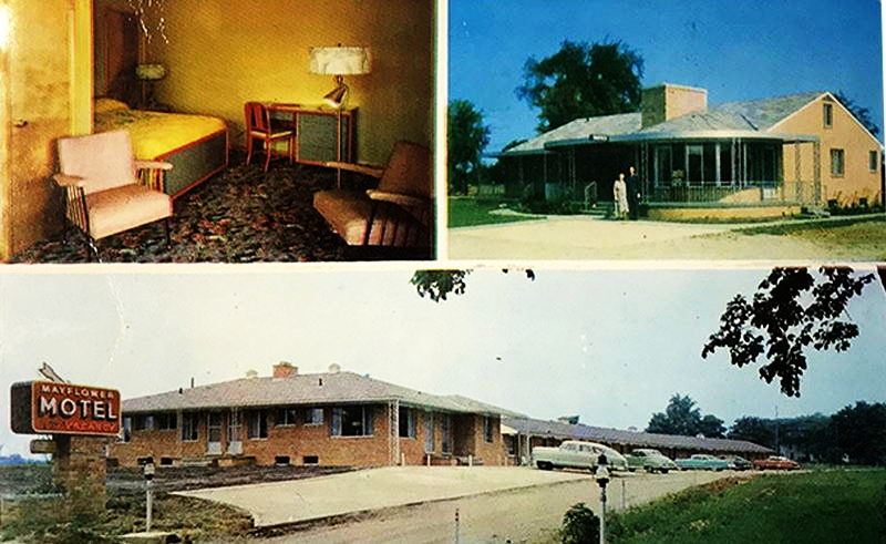 Mayflower Motel and Restaurant (Pilgrims Inn) - Postcard (newer photo)